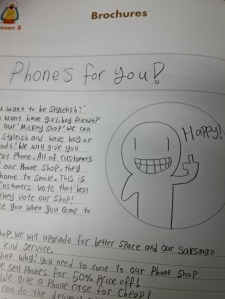 So here is yet another lesson's work from my star middle school pupil...he CLAIMS this is his thumb...but, well...it isn't, let's be honest.