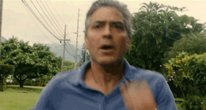 Clooney Runs GIF