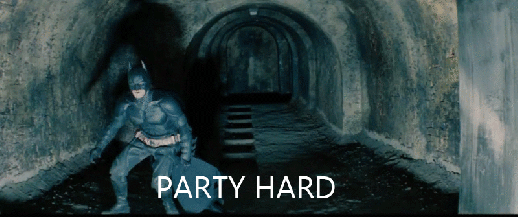 Party Hard Batman GIF
